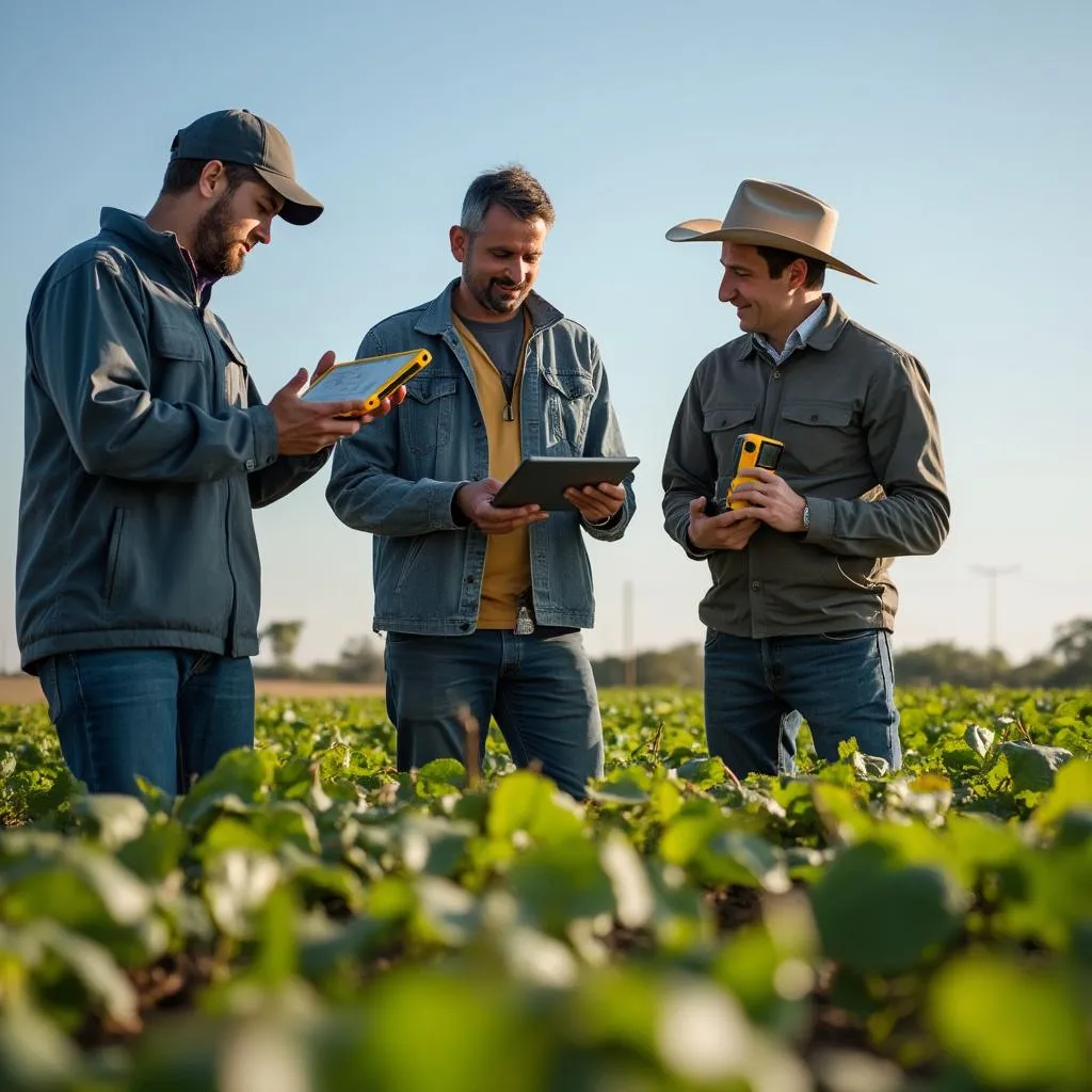 Equipo de Antistaticsn trabajando en el campo