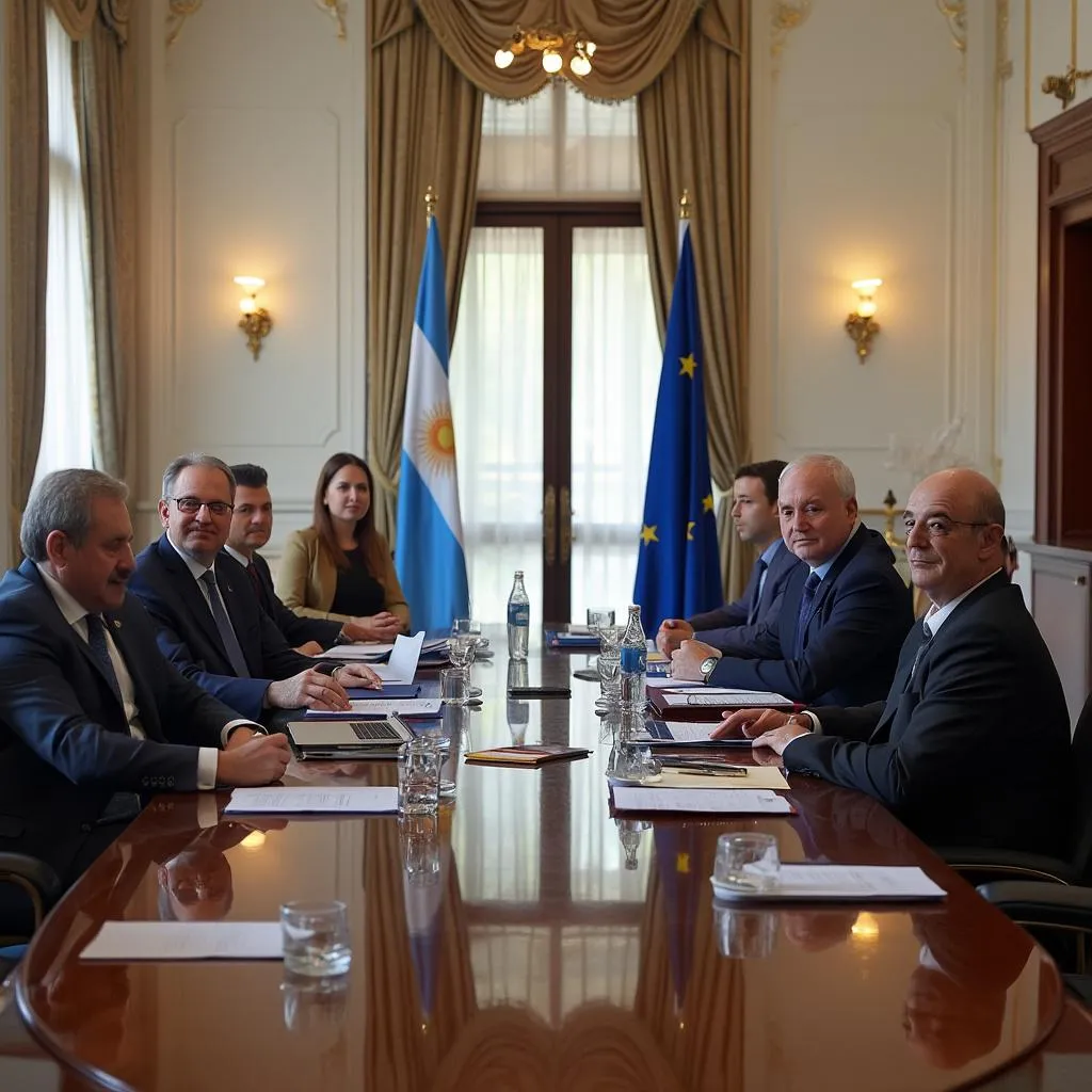Reunión con representantes internacionales